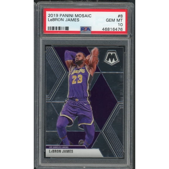 LeBron James 2019 Panini Mosaic Basketball Card #8 Graded PSA 10 GEM MINT