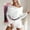 White, variant on Olyvenn Women's Off Shoulder Sweaters Sexy Crisscross Wrap Knit Sweater Batwing Sleeve Pullover Sweaters Casual Fall Tops White Free Size