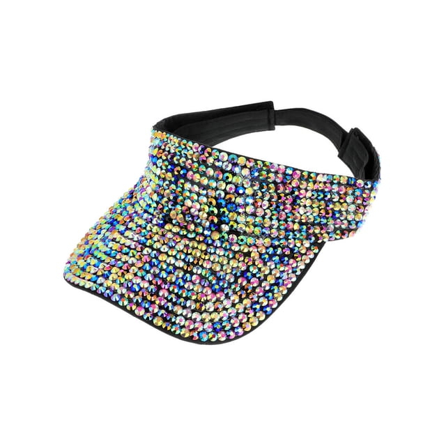 Top Headwear Full Rhinestone Sun Visor - Multicolor