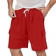 thumbnail image 1 of Pantalones cortos holgados con cordón para hombre - Poliéster, cintura elástica, transpirables, informales/para actividades al aire libre, pantalones cortos (S-XXXL), 1 of 8