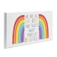 thumbnail image 3 of Stupell Industries Bold Rainbow Different Is Beautiful Inspirational Quote , 17 x 7, Design by Lux + Me Designs, 3 of 5