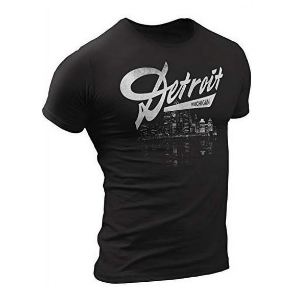 Detroit T Shirts Unisex S M L XL XXL - Detroit Skyline T-Shirt — Detroit Tee Shirts by DETROIT★REBELS