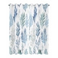 thumbnail image 2 of nqOlkjepod Outdoor Curtains for Patio Waterproof, Blue Green Botanical Outdoor Privacy Panels Grommet, Retro Summer Watercolor Leaf Plant Blackout Outside Curtains for Porch/Cabana 54"x84", 2 Panels, 2 of 8