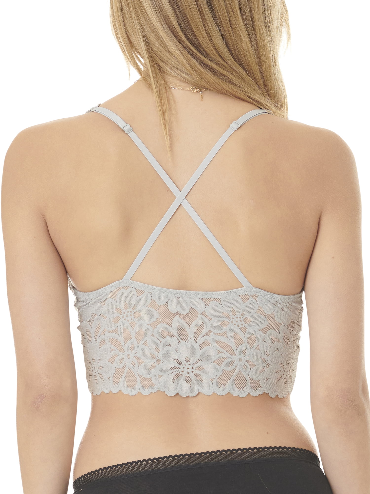No Boundaries Juniors Longline Lace Bra