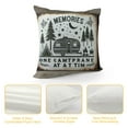 thumbnail image 4 of Happy Camping Pillow Covers, Rv Camper Decor Throw Pillow Covers, Rustic Farmhouse Cushion Cases Cabin Decor, Blue Brown Vintage Wooden Barn Door Decorative Square Pillow Cases, 4 of 5