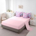 thumbnail image 3 of Erosebridal Pastel Pink Bowknot Bedding Sets King Size, Chic Princess Bow Comforter Sets with Sheets, Polka Dots Bedroom Decor, Reversible 7 Pieces, 3 of 4