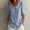 A1 Blue, variant on Women's Retro Peter Pan Collar Striped Cotton Blend Shirt Loose Fit Puff Cuff 3/4 Sleeve Casual Collared Blouse Office Work Shirts Vintage Tunic Tops Clothes Button Up Shirt Retro Blouse XXL