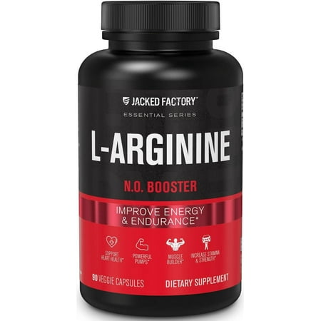 L Arginine 1500mg Patented Nitrosigine - Extra Strength L-Arginine Nitric Oxide (NO) Booster Pre Workout Supplement for Muscle Growth, Pumps, Vascularity, Energy - 90 Veggie Pills