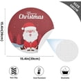 thumbnail image 4 of GZHJMY Christmas Santa Claus Round Placemats Set of 4, Non-Slip PVC Table Mats Washable Heat Resistant Place Mats for Kitchen Dining Table Christmas Home Decor, 15.4 Inch Table Mat, 4 of 7