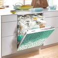 thumbnail image 2 of Yayeee Magnetic Dishwasher Cover for The Front Decoration Home Kitchen Machine Sticker Protector, Green and White Pattern, 2 of 6