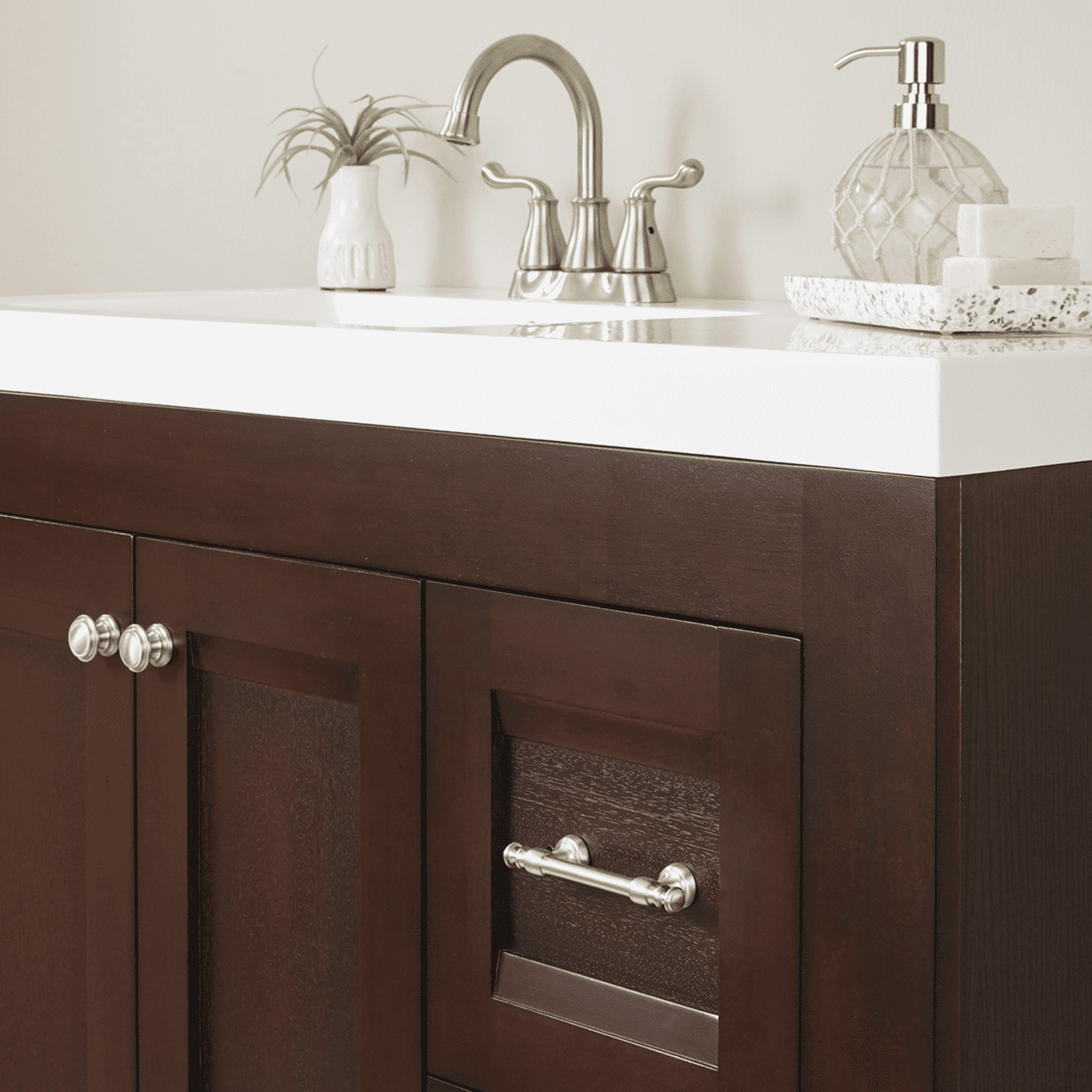 Better Homes & Gardens Safford 3" (76mm) Kitchen Cabinet Pull in Satin Nickel (4-Pack)