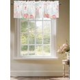 thumbnail image 3 of Sage Green Pink Turtle Shell Valances for Windows, Rod Pocket Kitchen Valance Curtains - Soft Small Window Treatment for Living Room, Bathroom, Coral Conch Seaweed Starfish 54x18inch, 1 Panel, 3 of 9
