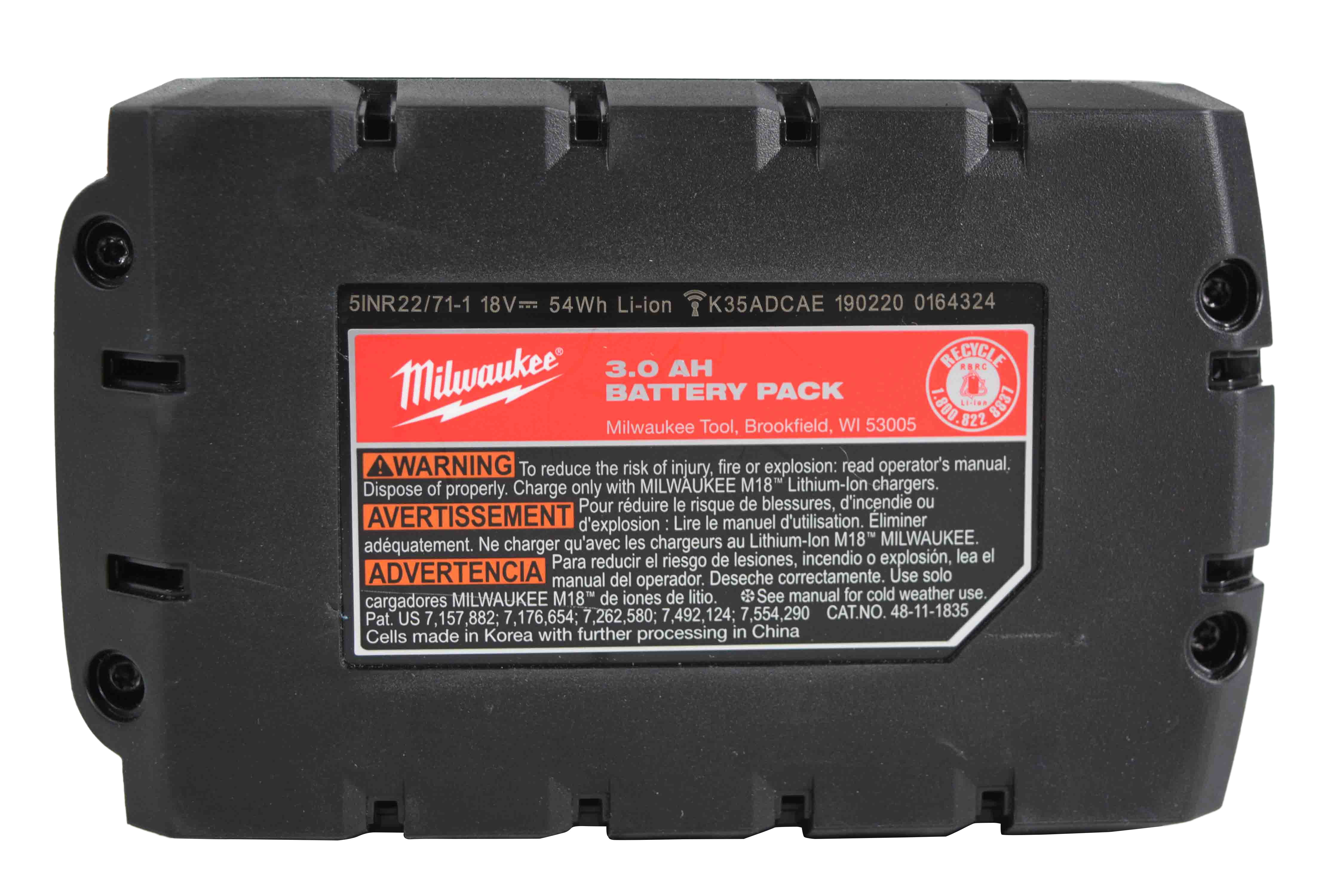 Batería 3,0 Ah M18™ REDLITHIUM HIGH OUTPUT™ CP3.0 (48-11-1835