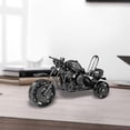 thumbnail image 6 of deevoka Metal Three Wheeled Motorcycle Figurine Statue 16x6.5x8.5cm for Office Decor Black, 6 of 9