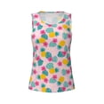 thumbnail image 4 of Gaeub Pineapple And Leaves Women's Workout Tank Tops Lightweight Sleeveless Shirts for Women for Athletic Running Tennis Yoga - XX-Large, 4 of 9
