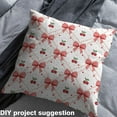 thumbnail image 2 of Homewish Kawaii Bow Knot Fabric by the Yard 2 Yard,Sweet Cherry Room Decor Fabric by the Yard,White Red Fabric for Sewing For Princess,Breathable Home Decor, 2 of 6