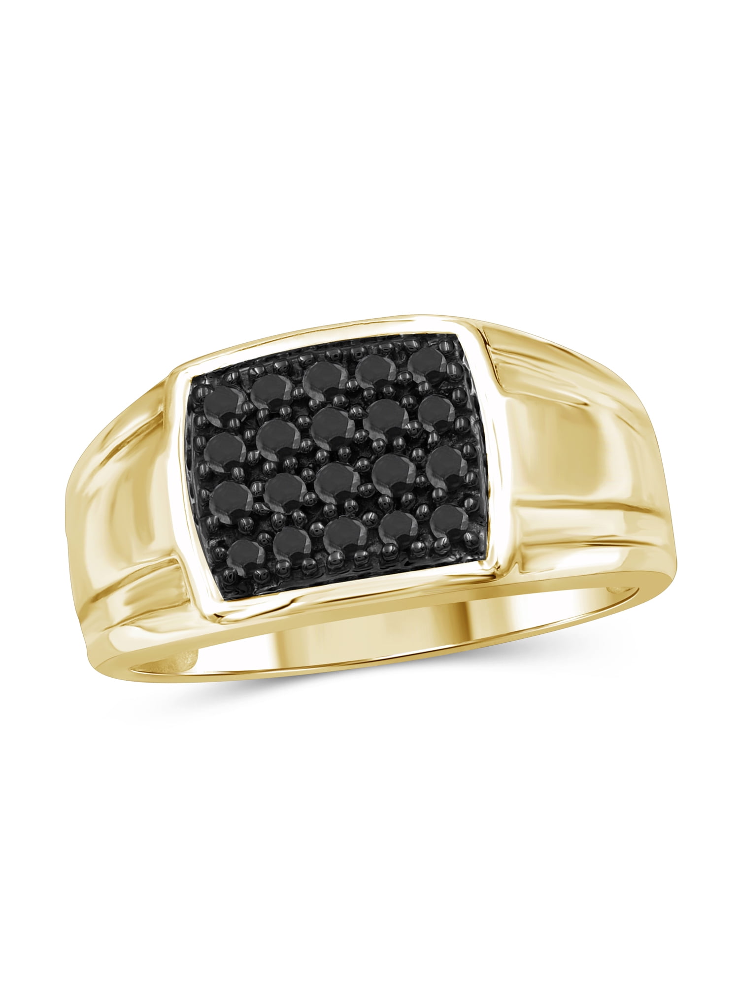 1/2 Carat T.W. Black Diamond 14k Gold Over Silver Men's Ring - Walmart.com