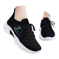 thumbnail image 3 of XIMIN Unisex Mesh Athletic Sneakers - Lightweight Breathable Tennis Shoes for Workouts Errands Urban Walking Travel and Casual Daily Wear (Black, 8), 3 of 5