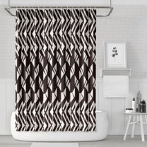 Rustic Style Bathroom Shower Curtain 72x72 Inches Polyester Quick-Drying Fabric with Plastic Rings for Tubs & Showers