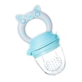 thumbnail image 4 of Alimentador de alimentos para bebés, lindos chupetes de silicona suave para masticar alimentos para bebés, color azul, 4 of 12