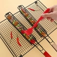 thumbnail image 5 of Kitchen Tool Barbecue Grill Stainless Steel Non-Stick Grill Basket with Handle BBQ Roast Rack for Home Outdoor Picnic, 5 of 8