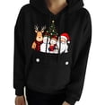 thumbnail image 3 of qucoqpe Womens Christmas Hooded Sweatshirt with Pocket Long Sleeve Oversized Pullover Hoodies for Women, 3 of 6