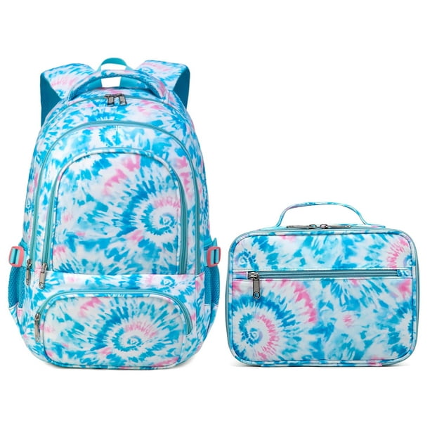 Mochila BLUEFAIRY para niñas con lonchera para niños de 4 a 12 años, color azul
