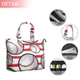 thumbnail image 2 of Red and White Striped Baseballs Pattern Travel Tote Bags for Women Carry On,Large Weekender Bags for Women Travel,Multi Functional Duffle Bag for Work,Shopping,Sports, 2 of 5