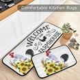 thumbnail image 3 of Retro Honey Bees Wildflowers Kitchen Mat Set of 2 Anti-Fatigue Kitchen Rug Set Non Slip Foam Cushioned Kitchen Runner Rugs and Mats Comfort Standing Mat for Farmhouse Doormat Laundry, 3 of 6