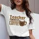 thumbnail image 5 of Camiseta de profesora de arcoíris, moda de verano, Harajuku, viento, letras de arcoíris, camiseta de manga corta de talla grande, Tops de tendencia para mujer, 5 of 5
