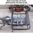 thumbnail image 2 of Bicycle Rear Basket, Rear Bike Basket Iron Waterproof Large Capacity Rustproof Bicycle Back Storage Basket Black, 2 of 5