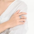 thumbnail image 4 of Versatile Rotatable Adjustable Anxiety Relieving Silver Plated Zircon Ring for Stress and Fashionable Finger Accessory, 4 of 5