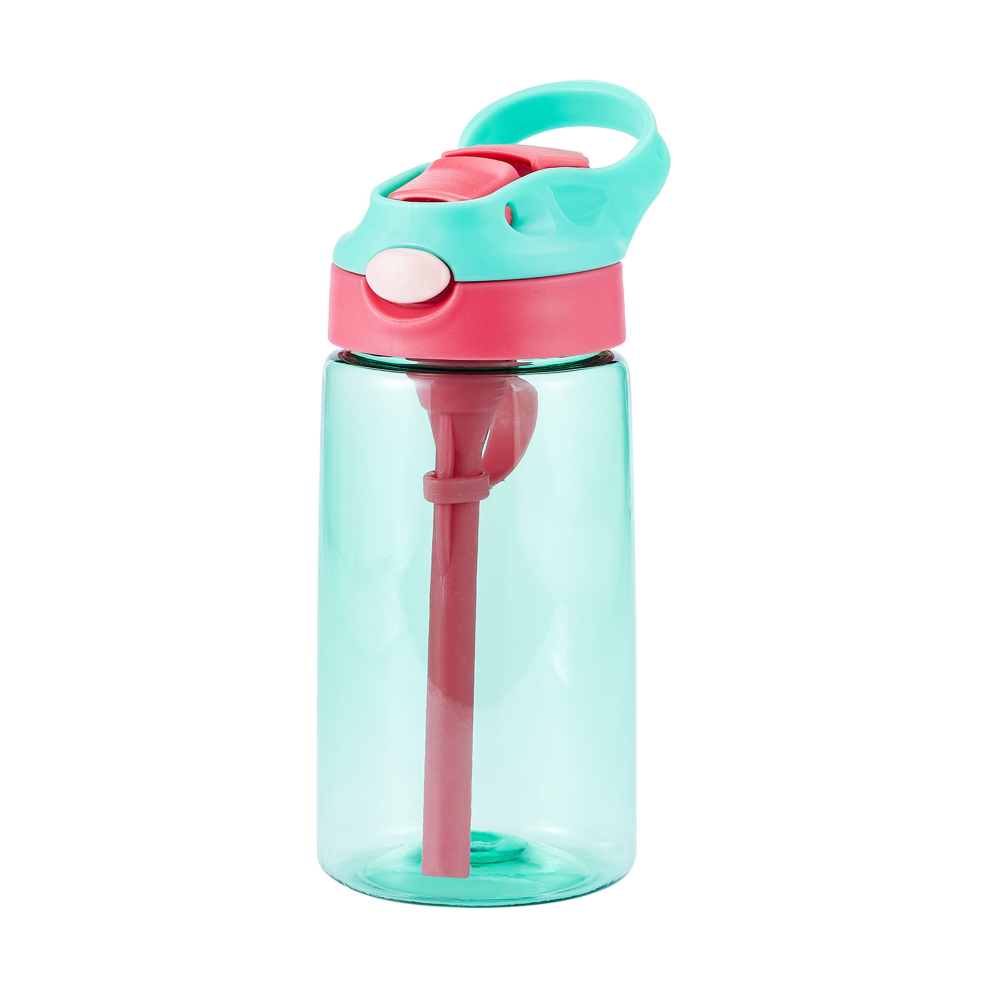 Sports Water Bottle Portable Outdoor Plastic Container With Straw And  Lid Flask 