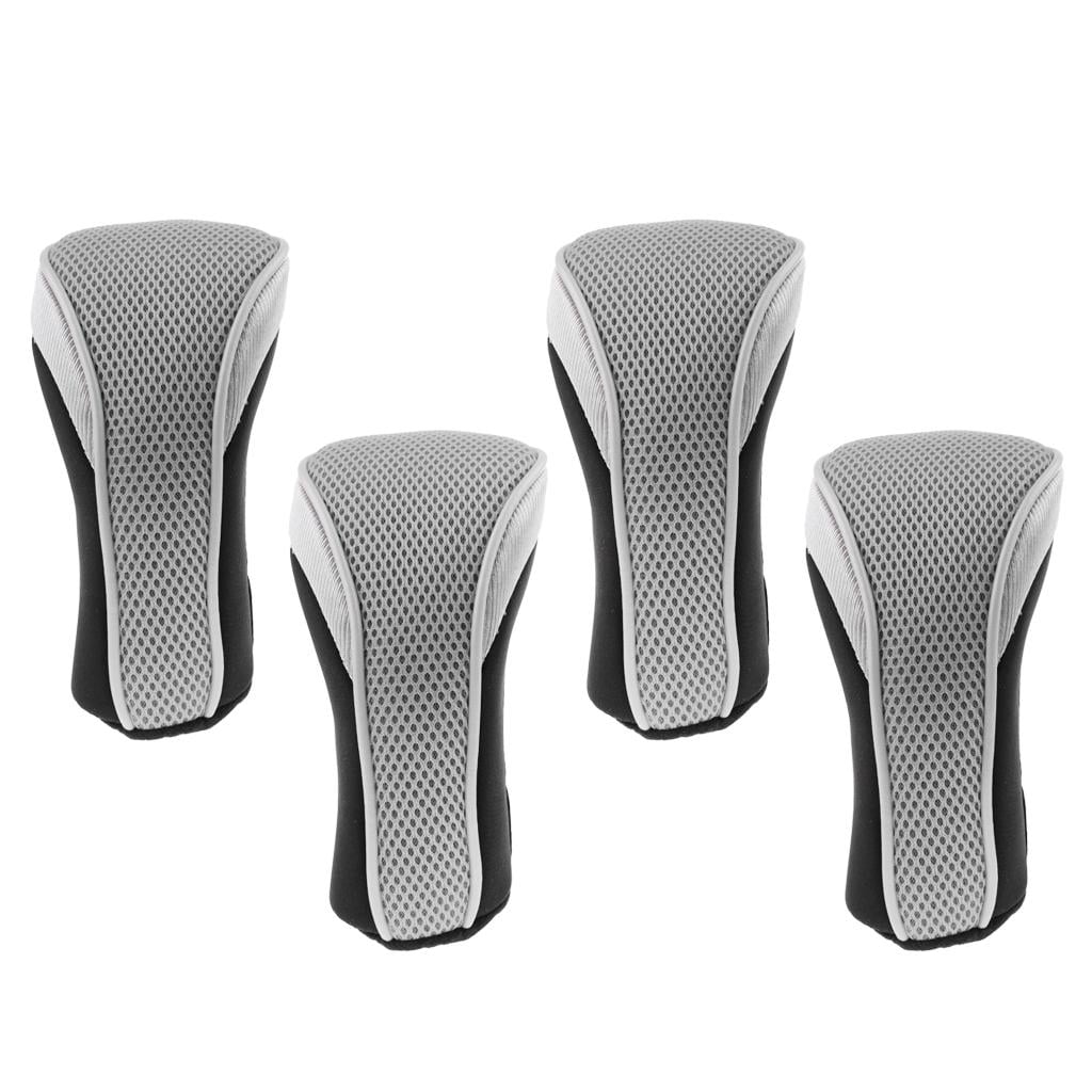Vensio 4-Pack Gray Performance Golf Hybrid Club Headcovers Set with 5 Adjustable Number Tags for Putter iron