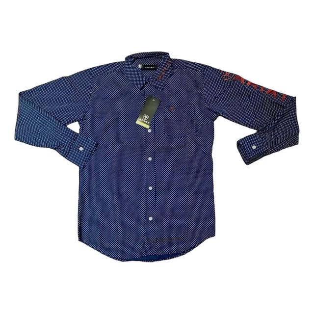 Camisa Manga Larga Bordada Compatible Con Ariat Para Hombre