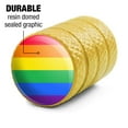 thumbnail image 4 of Rainbow Pride Gay Lesbian Contemporary Tire Rim Wheel Aluminum Valve Stem Caps - Yellow, 4 of 8