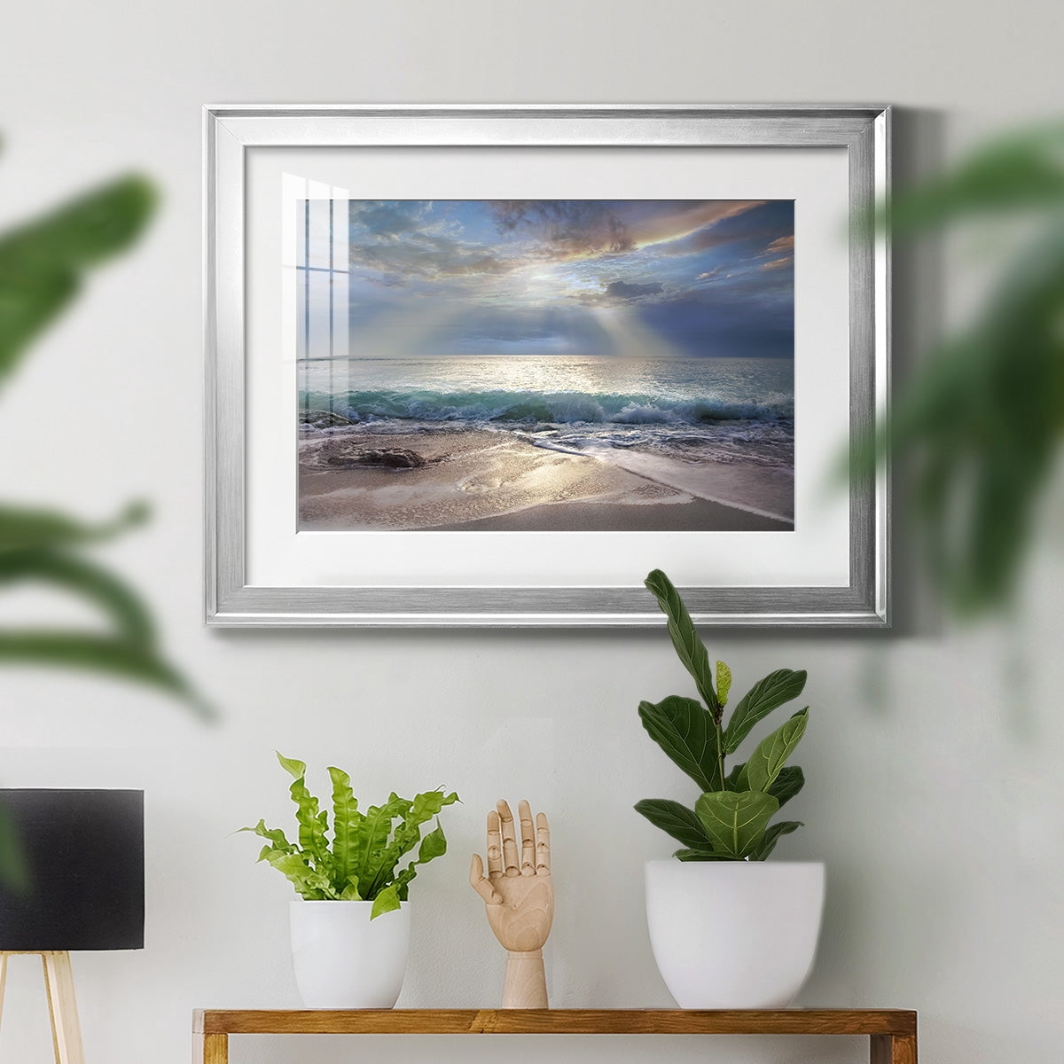 Aqua Blue Morning Premium Framed Print - Ready to Hang
