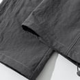thumbnail image 4 of Iyufng Men's Drawstring Elastic Waist Casual Wide Leg Outdoor Cargo Pants with Button Flap Pocket, 4 of 7