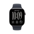 thumbnail image 3 of Apple Watch Series 12 GPS 46mm Space Gray Aluminum Case with Navy Blue Sport Band - M/L, 3 of 11