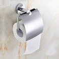 thumbnail image 3 of Soporte de papel higiénico de acero inoxidable Soporte de rollo de papel higiénico montado en la pared para baño, acabado cepillado con cubierta de agua Ormromra 2035010-2, 3 of 9