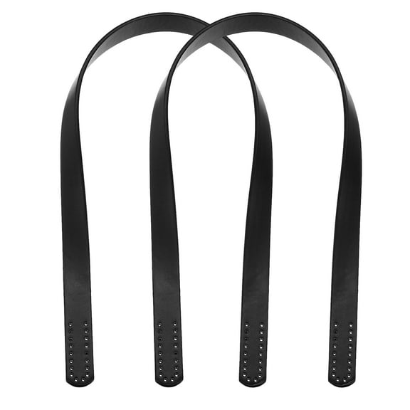 2pcs 24 Inch (60cm) Leather Purses Straps Handbag Belt Band Bag Handles, Black