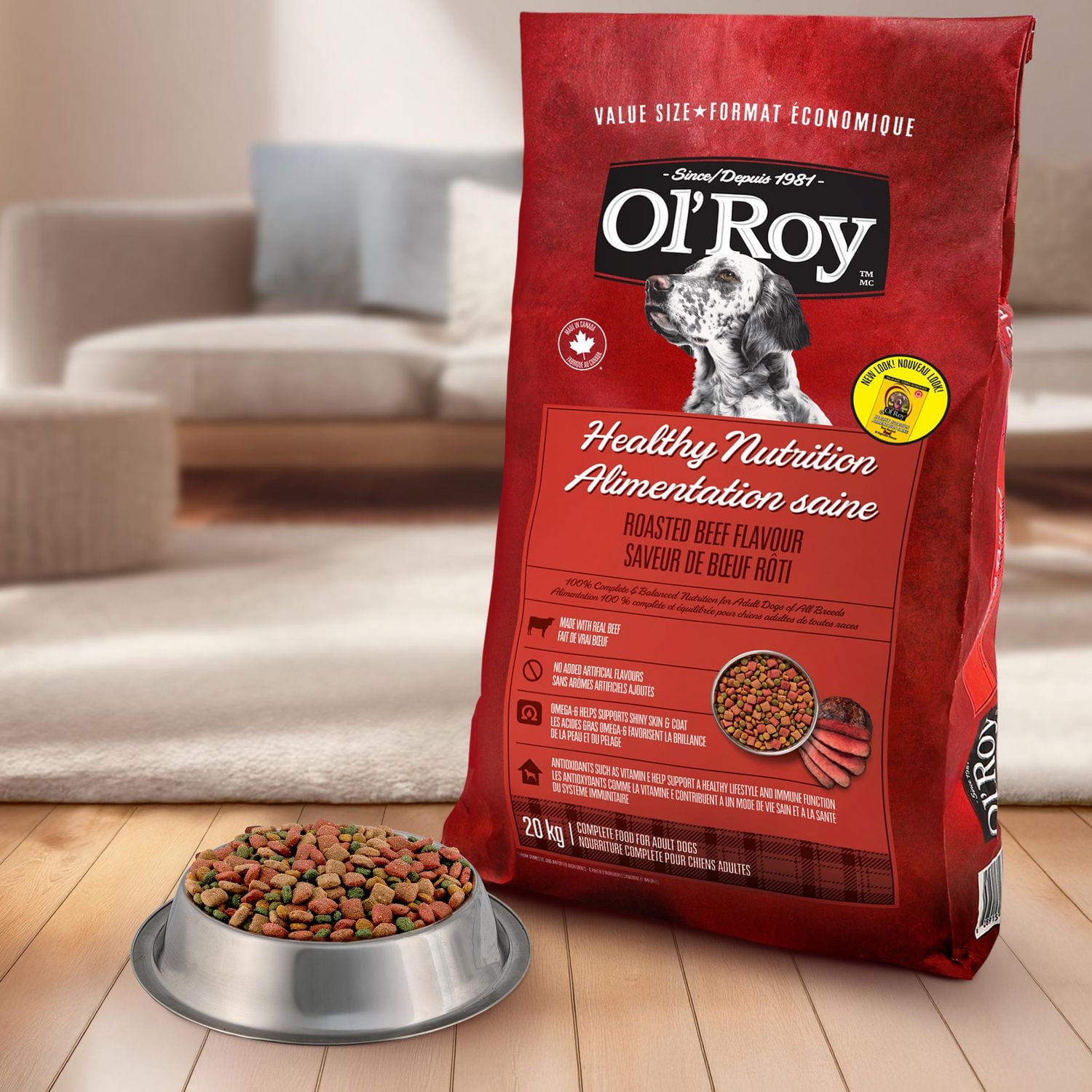 Ol' Roy Healthy Nutrition Roasted Beef Flavour Dry Dog Food 20kg, 20 kg