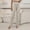 Khaki, variant on Women's Tall Fit Linen Blend Pants with Adjustable Drawstring Waist and Side Pockets, Lightweight Breathable Fabric for All Day Comfort Black L