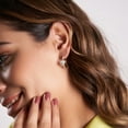 thumbnail image 4 of Diamond Hoop Earring | 4 Carat IGI Certified Heart Shape Lab Grown Diamond Hoop | 18K in Rose Gold | Moonlight Glow Elongated Hoop Lab Diamond Earrings | FG-VS1-VS2 Quality | Friendly Diamonds, 4 of 5