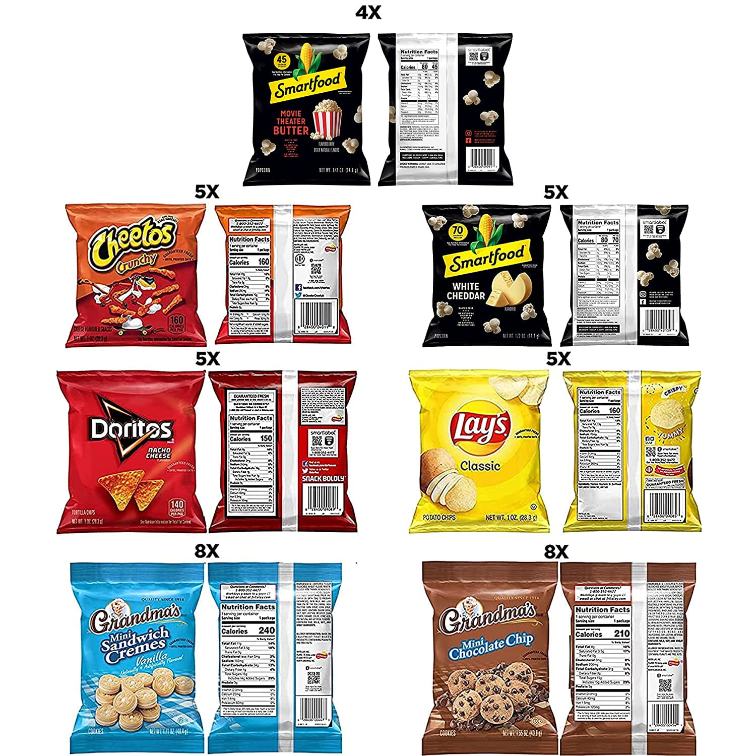 Frito-Lay Ultimate Snack Time Mix Snacks Variety Pack Chips and Cookies, 1oz Bags, 40 Count Multipack