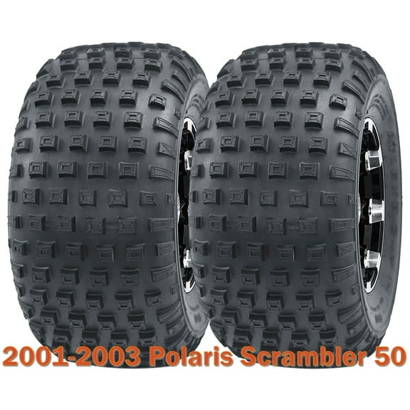 Set 2 Sport ATV tires 16x8-7 for 2001-2003 Polaris Scrambler 50