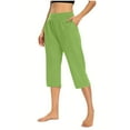 thumbnail image 2 of Sevevn Women's Summer Capris Yoga Pants for Women High Waisted Casual Wide Leg Loose Soft Pajamas with Pockets, 2 of 7