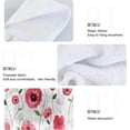 thumbnail image 5 of SKYSONIC 2 PCS 2 PCS Microfiber Hand Towels, Red Poppy with Green Leaves Soft Absorbent Kitchen Hand Towels with Loop, Quick Dry Microfiber Cleaning Cloths Bath Hand Towels, 12"x17", 5 of 6