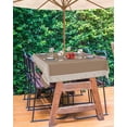 thumbnail image 3 of Hokiten Outdoor Tablecloths with Umbrella Hole & Zipper, Brown Geometric Rectangle Tablecloth 52x70 Inch, Vintage Greece Key Waterproof Table Cloth, Patio/Pool/Picnic Table Covers, 3 of 7