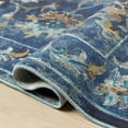 thumbnail image 4 of LR Home Ada 8'9" x 11'9" Indigo Bordered Floral Adult Durable Indoor Area Rug, 4 of 8